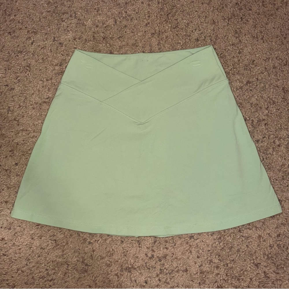 NWT VICTORIA SECRET PINK CROSSOVER SKORT WITH POCKETS / GREEN / SIZE LARGE